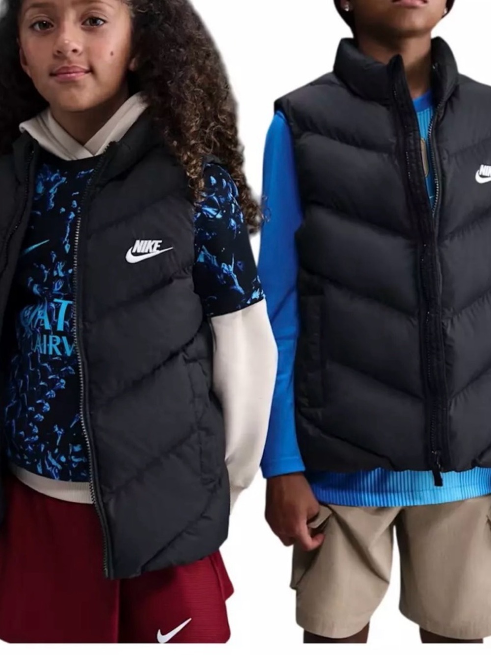 Nike Sportwear All Day Play big Kids Thermal Vest, NWT, Size Medium, Black